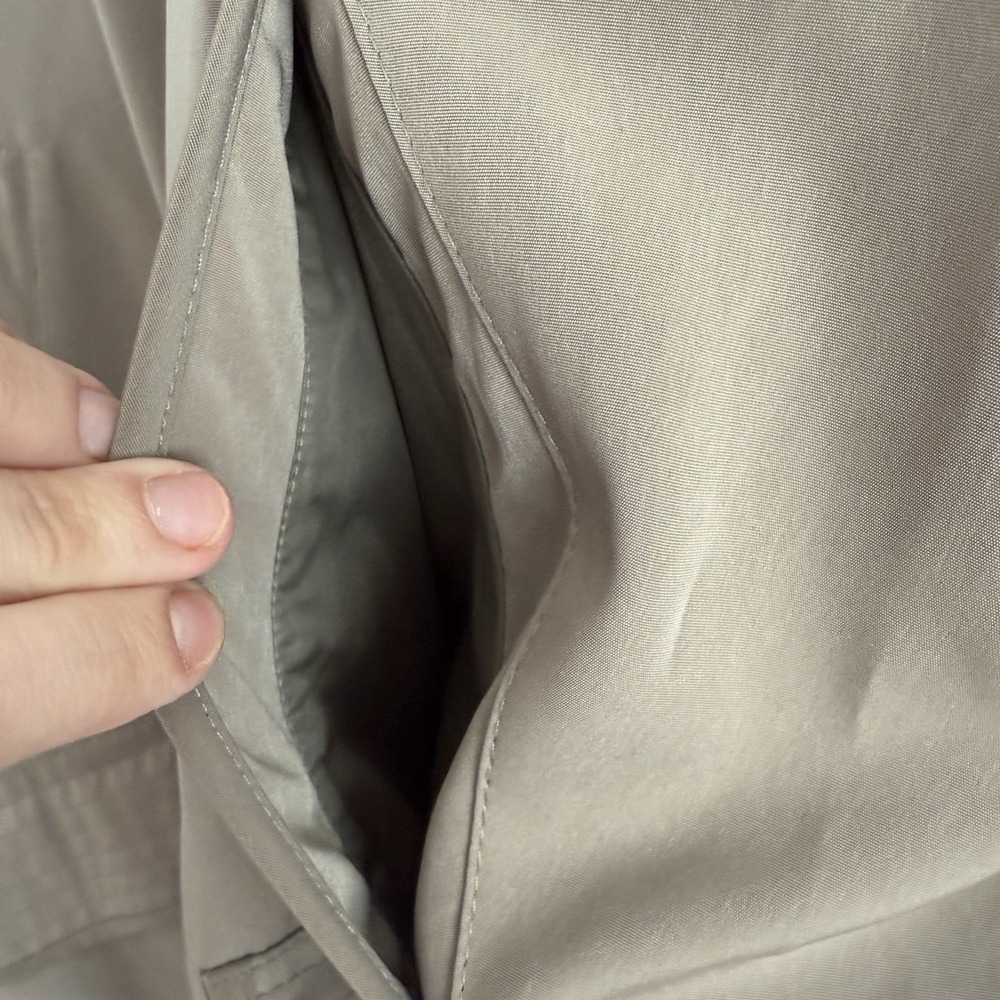 Vintage Carlo Briani Men's Medium Taupe Tan Brown Hooded Raincoat Jacket - Picture 7 of 12